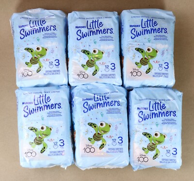 Huggies Little Swimmers Disposable Swimming Diapers, Size (16-26 lbs), 72  Ct