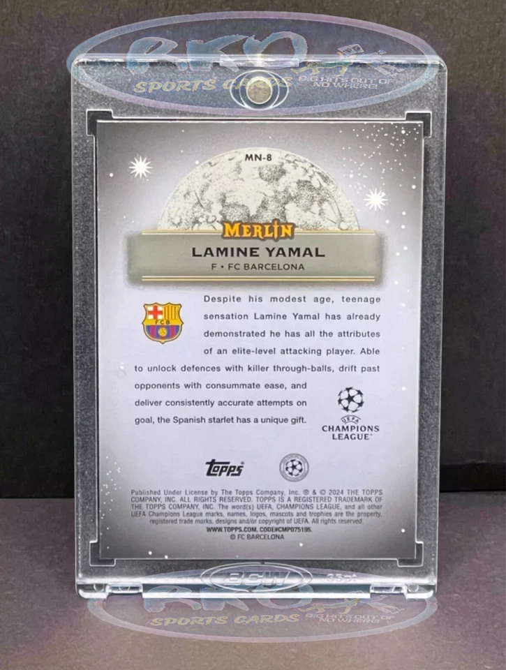 Lamine Yamal RARE ROOKIE RC REFRACTOR TOPPS CHROME INVESTMENT CARD SSP ROY MINT - Image 2 of 4