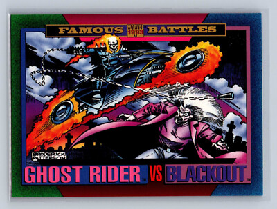 1993 SkyBox Marvel Universe #159 Ghost Rider vs Blackout Famous Battles (NM-)