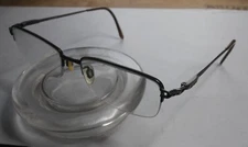 Halston H157 Semi Rimless Eyeglasses FRAME 52[]17 135mm Brown 