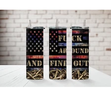 20oz Tumbler, Flag, Find Out