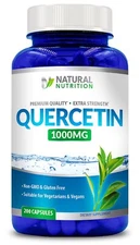 FRESH Quercetin 1000mg - 200 Capsules - Immune Support - Free shipping