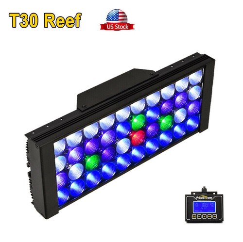 PopBloom Marine Led Aquarium Light Full Spectrum for 24" Reef Coral SPS/LPS Tank