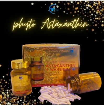 Phyto Astaxanthin Plus 30 caps Original Ship Frm Malaysia Glowing Skin+Free Gift