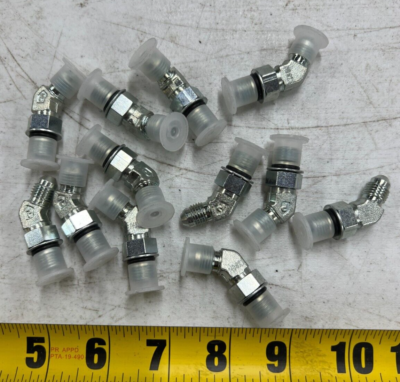 6802-04-02 1/4 MALE JIC X 1/8 MALE O-RING BOSS 45 DEGREE HYDRAULIC FITTING HQ