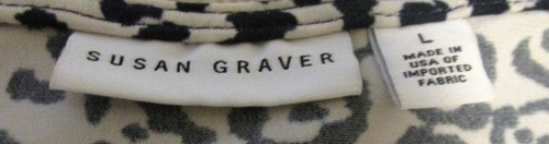 Women's Susan Graver L Draped Neckline Animal Print Paisley Tunic Top - Picture 7 of 7