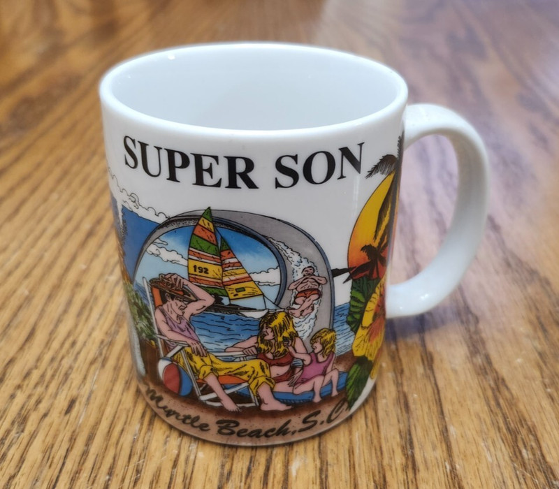 Super Son Myrtle Beach Coffee Mug/Cup Ceramic Porcelain USED/Pre-owned