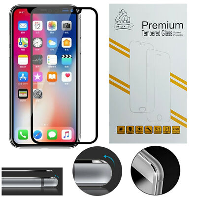 Neu Hartglas für iPhone X Original Full Screen Protector von Gorilla Tech