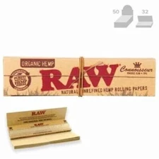Raw Organic Hemp  Connoisseur king + tips 3 pk...........Free Shipping