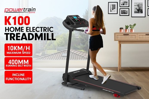 Powertrain K100 Electric Treadmill Foldable Home Gym Cardio - Picture 2 of 10