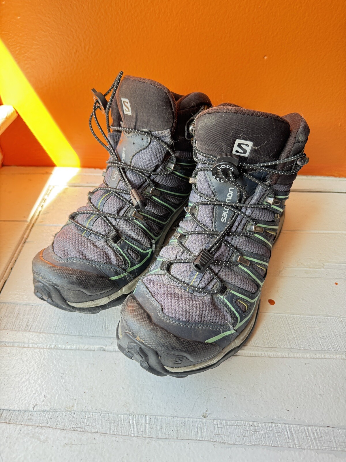 Stivali da trekking donna Salomon 7 5 X Ultra grigio con acqua