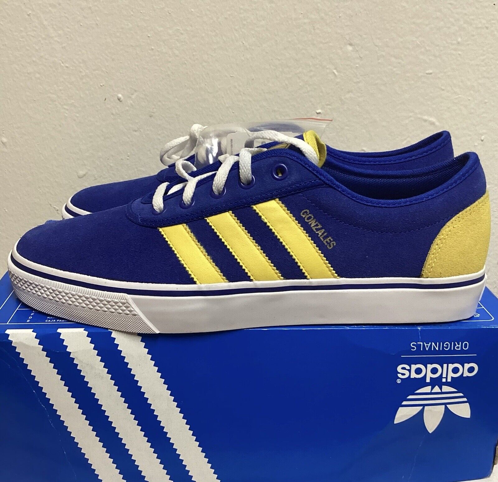 ADIDAS ADI EASE-GONZ GONZALES ) ( BLUE/YELLOW ) SNEAKERS SHOES 10 G21280