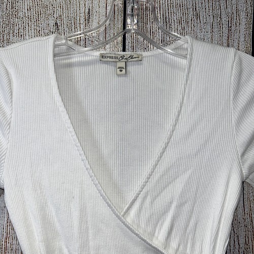 Express Long Sleeve White Top Women's Size XS - Picture 2 of 4