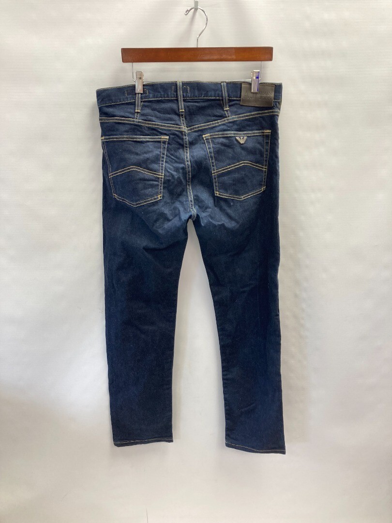 Men's ARMANI JEANS Dark Blue Regular Fit Straight Leg Jeans W34 L34