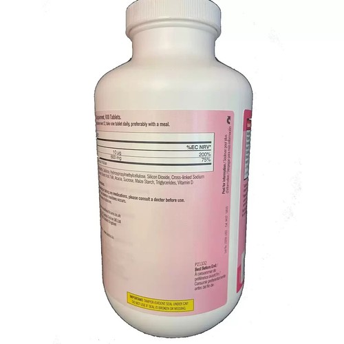 Kirkland Calcium 600mg + Vitamin D3 600 Tablets | Bone & Immune Support - Picture 3 of 5