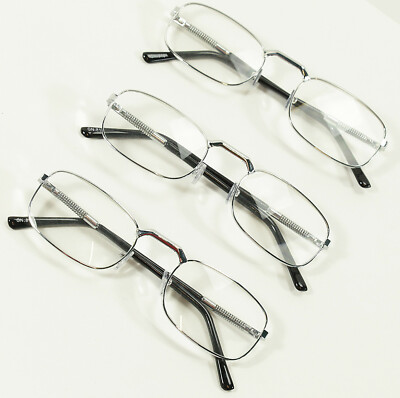 3x LESEBRILLEN Set new  Farbe Silber +1,00 bis +4,00 Dioptrien Brille