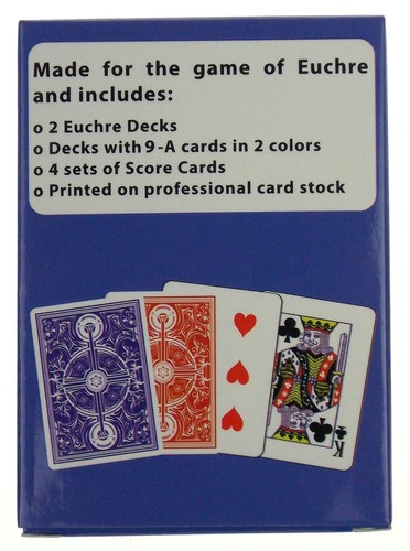 Euchre Spielkarten 2 Decks hellbraun Leder Aufbewahrungsbox Geschenk Wertung Reise - Bild 4 von 12
