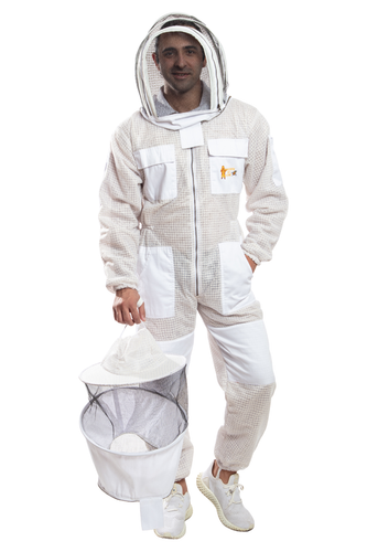 Three Layer Beekeeping Ventilated Suit with Round + Fencing Veil in Seven Color - Picture 12 of 53