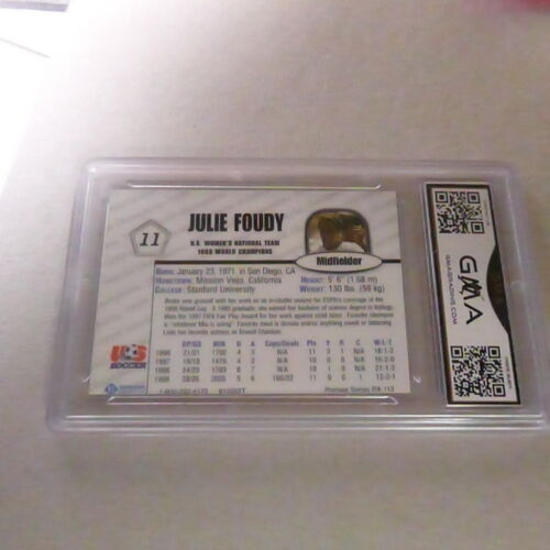 JULIE FOUDY US SOCCER 1999 ROOX SPORTS WORLD CHAMPIONS # 11 GRADED 10 L@@K - Bild 2 von 2