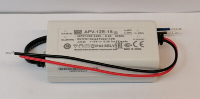 Mean Well APV-12E-15 LED Power Supply 12W 15V 0.8A CV IP42