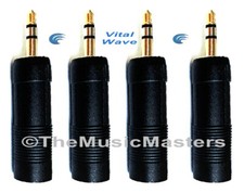  4 1/4 Female Jack to 3.5mm 1/8 Male Plug Stereo Headphone Audio Adapters GOLD