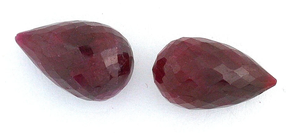 2 Натуральный без красителя 47,80 карат красный рубин груши Briolette бисер драгоценные камни EBS9325/11825 - Изображение 2 из 2