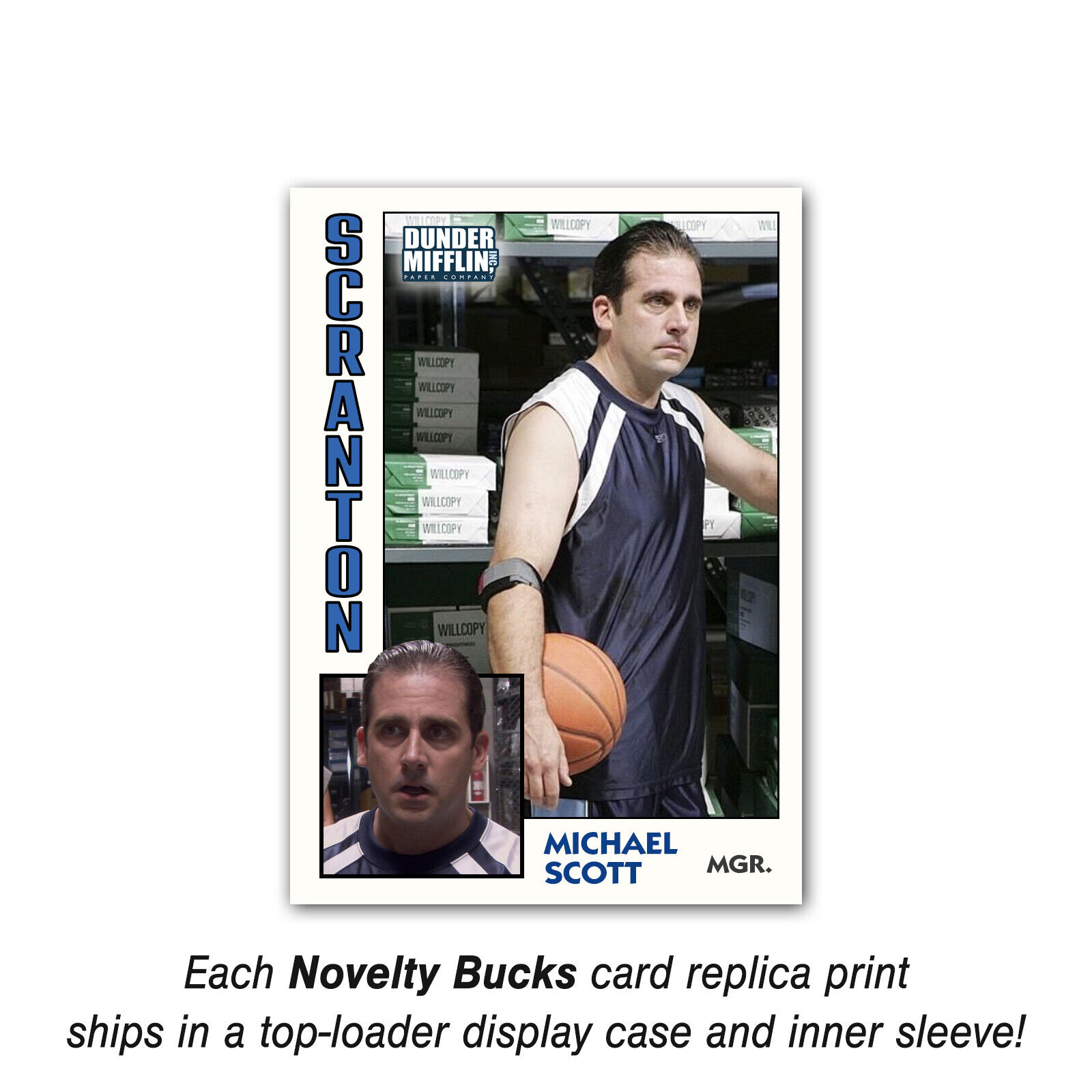 Michael Scott Novelty Basketball Trading Card Replica The Office Dunder Mifflin