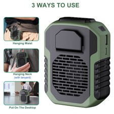 New Waist Clip on Fan Hanging Cooling Fan USB Rechargeable Power Bank Fan