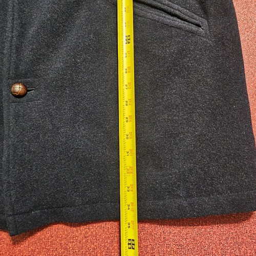 VTG 80s Guess Mens Wool Blend Button-Up Coat Sz XXL Charcoal Preppy Quiet Luxury - Picture 12 of 13
