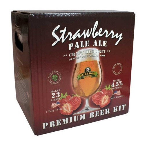 Bulldog Brews Strawberry Pale Ale Premium Craft Beer Kit