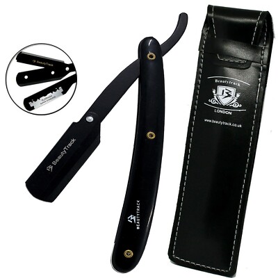 Schwarz - Barber Salon Straight Cut Hals Rasur Rasierer Rasoirs Rasierer Rasoi Set