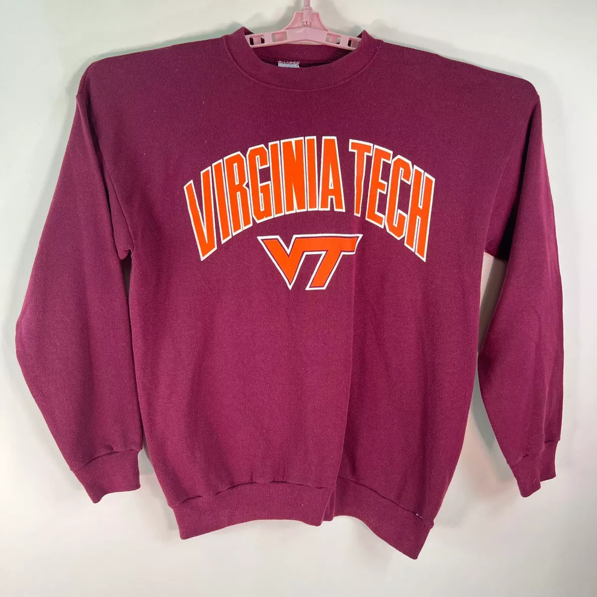 Virginia Tech Hokies Logo 7 Mens Crew Neck Red Pullover Sweatshirt Size XL