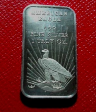 Eagle with 22 Rays Bar-World Wide Mint 1 Troy oz.999 Silver-