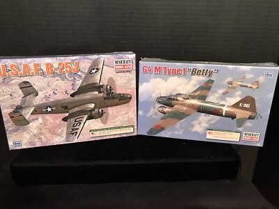 MINICRAFT 14653 & 14634 USAF B-25J & G4 M TYPE 1   BETTY  MODEL KITS-NIB-1/144