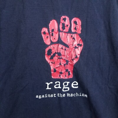 Men's Vintage Y2K Early 00s Rage Against The Machine Black Bootleg