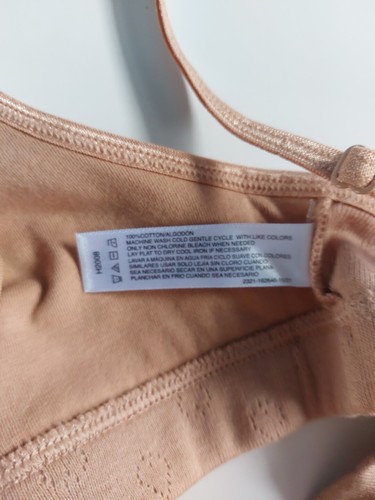 Hanes Girls' Square Neck Bralette Golden Pearl Size L/G - Picture 5 of 5