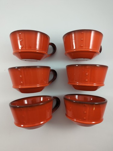 6 Vintage Metlox Coffee Cups Mugs Poppytrail Red Rooster Vernon MCM - Picture 8 of 14