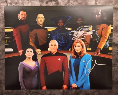 GFA Star Trek Gates Mcfadden & Levar Burton Signiert 11x14 Foto S4 COA