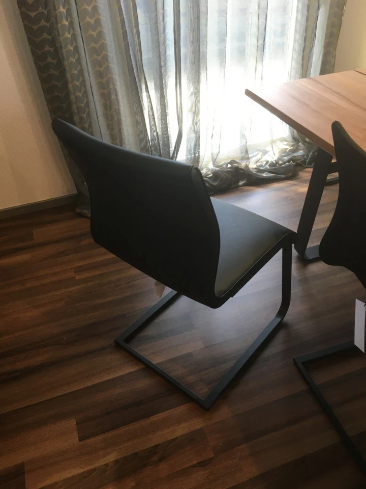 Team7 Freischwinger Magnum ,Leder schwarz, Gestell schwarz matt pulverbeschichte - Bild 3 von 3