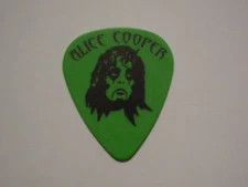 ALICE COOPER Logo & Face Jason Hook 5FDP Concert Tour Rock Green GUITAR PICK 