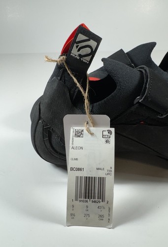 ADIDAS Five Ten Aleon Climbing Shoes Black Red Men’s Sz 9.5 * NEW* BC0861 $190 - Picture 10 of 11