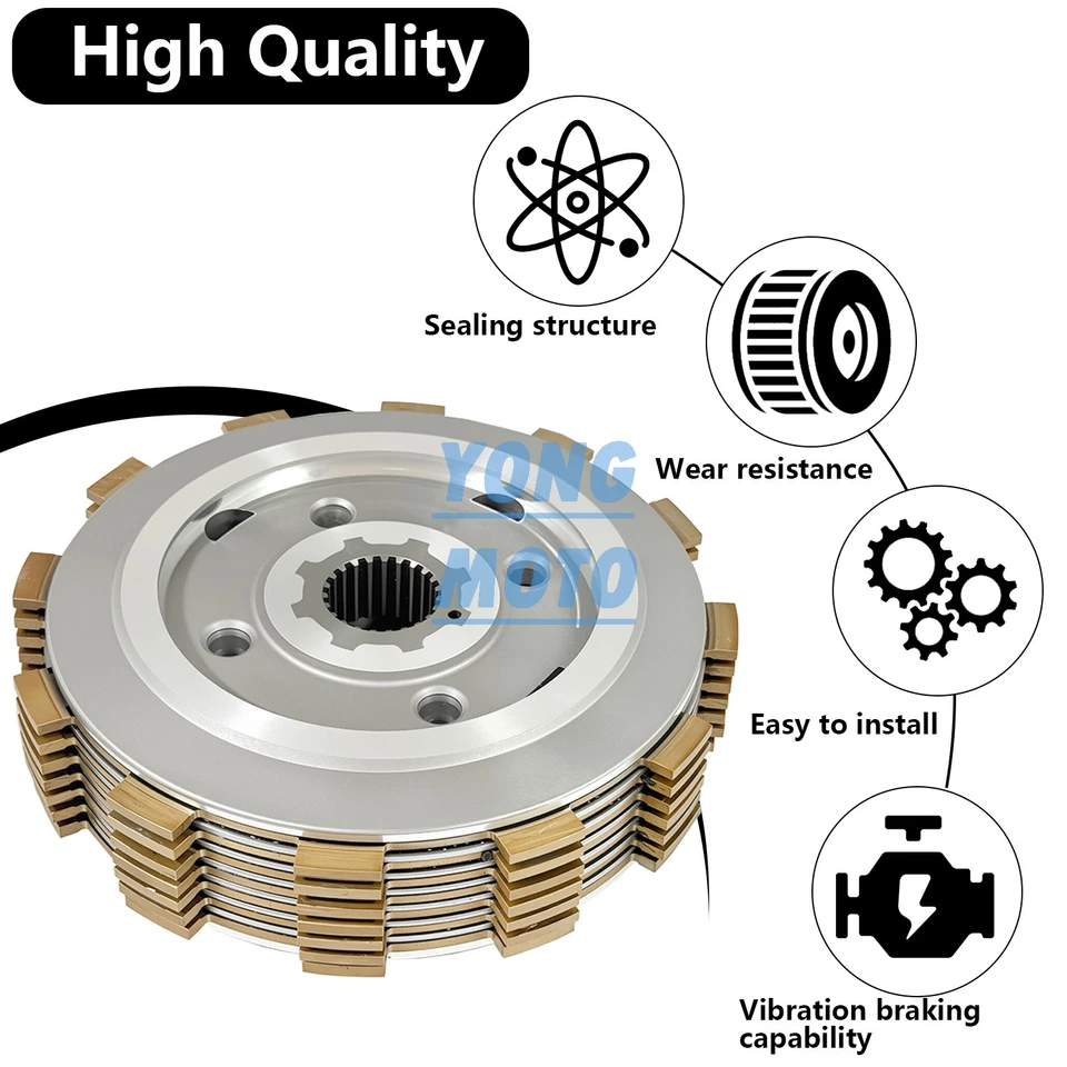 Clutch Outer Pressure Plate Kit & Center Inner Hub for Suzuki Intruder 700 750 Foto 4 de 4