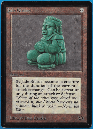 Jade Statue Beta PLD Artifact Uncommon MAGIC MTG CARD (ID# 497406) ABUGames - Picture 1 of 2