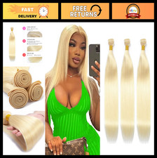 20-24 Inch Blonde 613 Straight Wave Human Hair Bundles - Raw Unprocessed Virgin