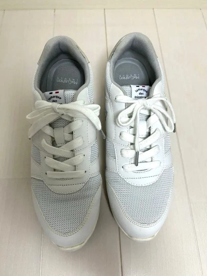 Zapatillas Mujer Le Coq Sportif Blancas 25cm Usadas Envío Gratis Foto 4 de 4