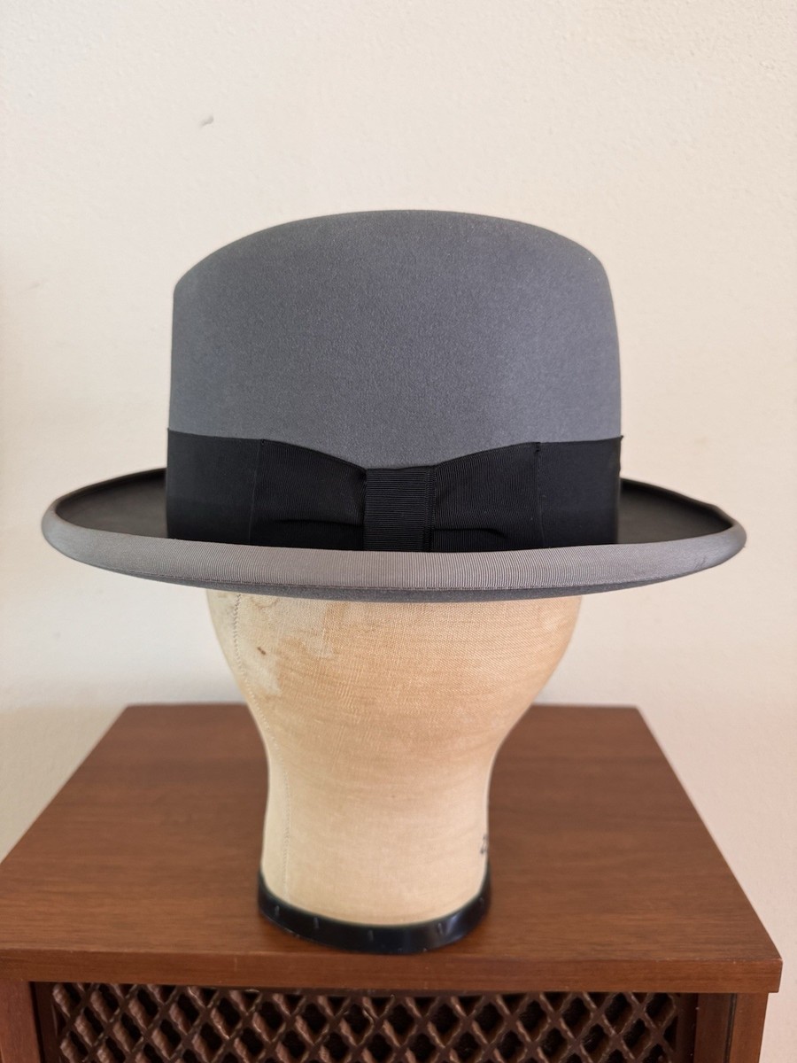 1950s Royal De Luxe Stetson St Regis 7 3/8 Fedora Hat Vtg Caribou