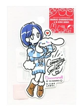 SANRIO Cinnamoroll & Promica Blue Sticker B-Side Label Japan WATERPROOF