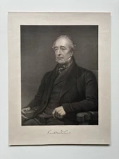 Antique Engraving Sir Thomas Frankland Lewis British Politician by Pickersgill