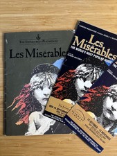 Les Miserables Edinburgh Playhouse Vintage Theatre Programme +Flyers 1998