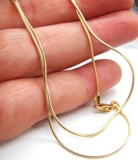9ct gold chain 16 inch snake chain  9 carat yellow gold necklace hallmarked new
